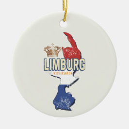 Limburg Niederlande Karte Niederländisch Vintag So Keramik Ornament