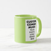 Lime 4:6 Bilderrahmen 2 x Foto Custom Combo Tasse (VorderseiteRechts)