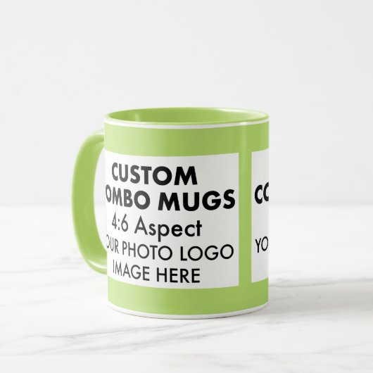 Lime 4:6 Landschaft 2 x Bilderrahmen Benutzerdefin Tasse (Vorderseite Links)