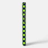 Lime and navy checkerboard pattern Case-Mate iPhone hülle (Rückseite / Links)