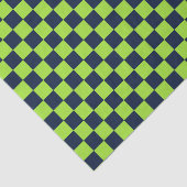Lime and navy checkerboard pattern seidenpapier (Ausschnitt)
