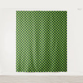 Lime and navy checkerboard pattern wandteppich (Vorderseite)
