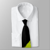 Lime Brush Modern Black Background Krawatte (Gebunden)