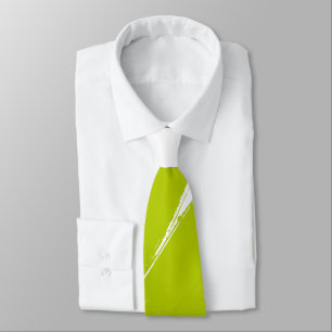 Lime Brush Modern White Background Krawatte