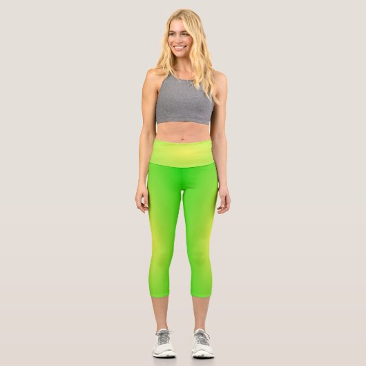 Lime Capri Leggings (Vorderseite)