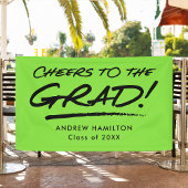 Lime Cheers to the Grad Personalized Graduation Banner