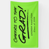 Lime Cheers to the Grad Personalized Graduation Banner (Vertikal)