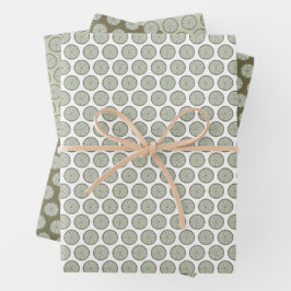 Lime Gift Wrap in Three Color-ways  Geschenkpapier Set