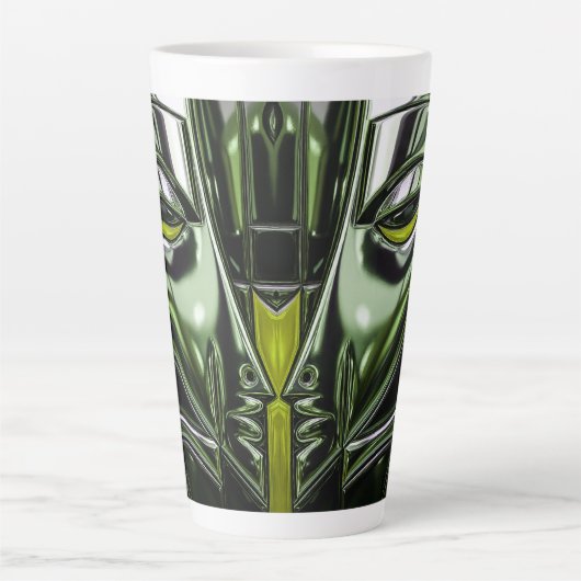 Lime Glow Metallkunst Milchtasse (Vorderseite)
