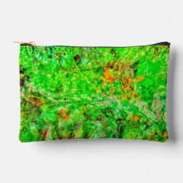 Lime green abstract Cut Sew Bag,Deep green delight Zubehörtasche