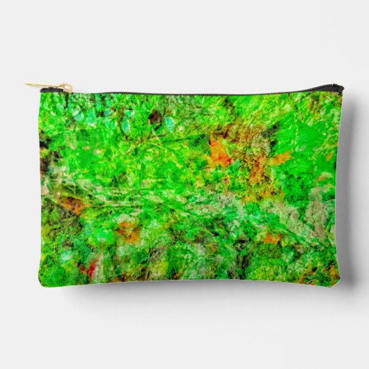 Lime green abstract Cut Sew Bag,Deep green delight Zubehörtasche (Vorderseite)
