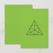 Lime Green Abstract Wallpaper | Minimal Design Begleitkarte (Vorne/Hinten)
