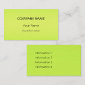 Lime Green Abstrakt Art Visitenkarte (Vorne/Hinten)