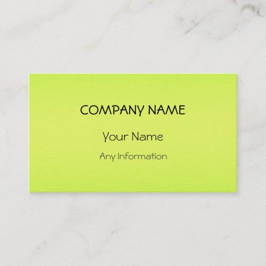 Lime Green Abstrakt Art Visitenkarte (Vorderseite)