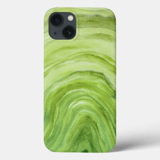 Lime Green Agate II Wasserfarbmuster Case-Mate iPhone Hülle (Rückseite)