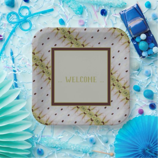 Lime Green akzentriert Pappteller (Party)