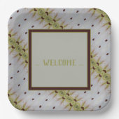 Lime Green akzentriert Pappteller (Vorderseite)