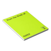Lime Green Amateur Radio Call Sign Notepad Notizblock (angewinkelt)
