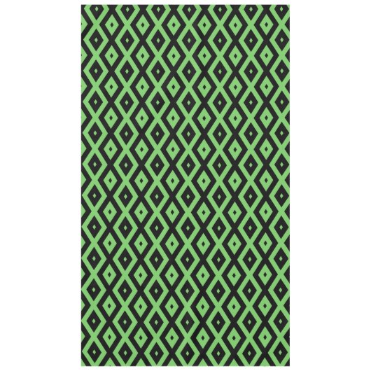 Lime green and black diamond pattern tischdecke (Vorderseite)