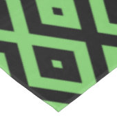 Lime green and black diamond pattern tischdecke (Schrägansicht)