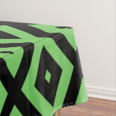 Lime green and black diamond pattern tischdecke (Beispiel)
