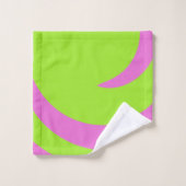 Lime Green and Pink Abstract Art Towel Set (Waschlappen)