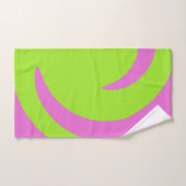 Lime Green and Pink Abstract Art Towel Set (Handtuch)