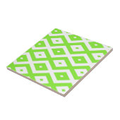 Lime green and white diamond pattern fliese (Seite)