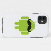 Lime Green Android Robot Mustache Case-Mate iPhone Hülle (Rückseite (Horizontal))