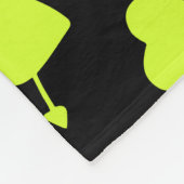 Lime Green Arrowed Heart Fleecedecke (Ecke)
