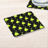 Lime Green Arrowed Heart Rechteckiger Pappuntersetzer (angewinkelt)