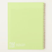 Lime Green Aura Big Year Planner Planer (Rückseite)