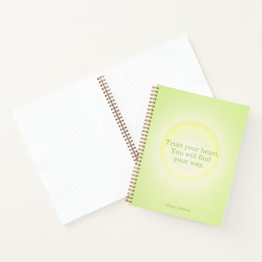 Lime Green Aura Message Notebook Notizblock (Innenseite)