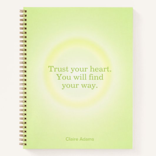 Lime Green Aura Message Notebook Notizblock (Vorderseite)