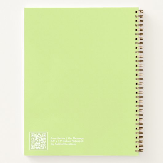 Lime Green Aura Message Notebook Notizblock (Rückseite)