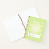 Lime Green Aura Swatch Angel Number Notebook Notizblock (Innenseite)