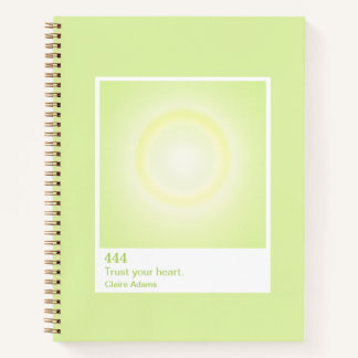 Lime Green Aura Swatch Engel Zahl Notizbuch