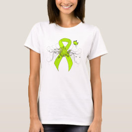 Lime Green Awareness Ribbon mit Butterfly T-Shirt