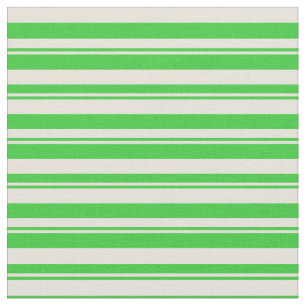 Lime Green & Beige Streifen Muster Stoff