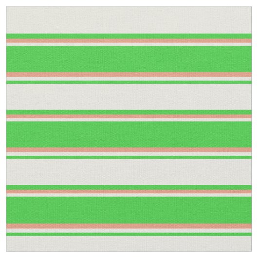 Lime Green, Beige und Dark Lmon Lined Pattern Stoff (Nahaufnahme)