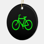 Lime Green Bike Keramikornament (Links)