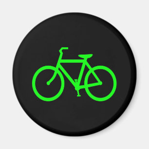 Lime Green Bike Magnet
