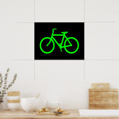Lime Green Bike Poster (Küche)