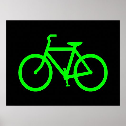 Lime Green Bike Poster (Vorne)