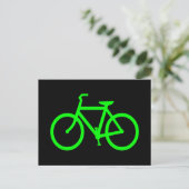 Lime Green Bike Postkarte (Stehend Vorderseite)