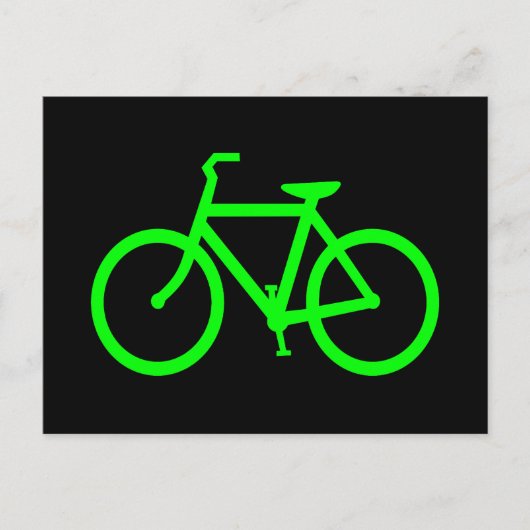 Lime Green Bike Postkarte (Vorderseite)