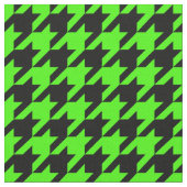 Lime Green, Black Hahnentrittmuster Pattern #2M Stoff (Nahaufnahme)