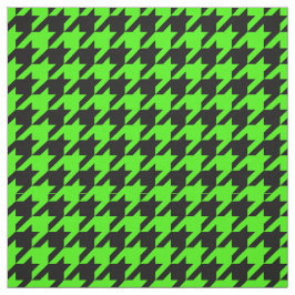 Lime Green, Black Hahnentrittmuster Pattern #2M Stoff