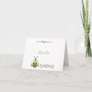 Lime Green Black Ladybugs Personalisierte Mitteilu