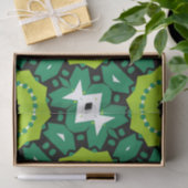 Lime Green Black & White Geometric Muster Seidenpapier (Geschenk)